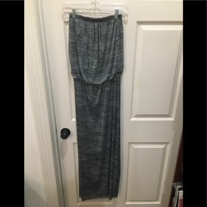 Cynthia Rowley Strapless Mesh Maxi Dress